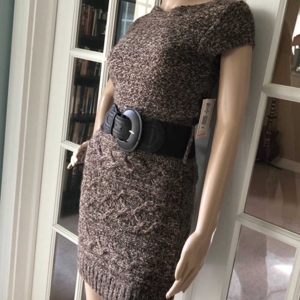 JJ Always NWT sexy brown/tan sweater dress